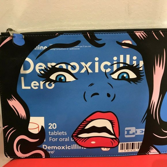 AW18 EYES LEATHER CLUTCH HANDBAG #MOSCHINOEYES - Picture 2 of 12